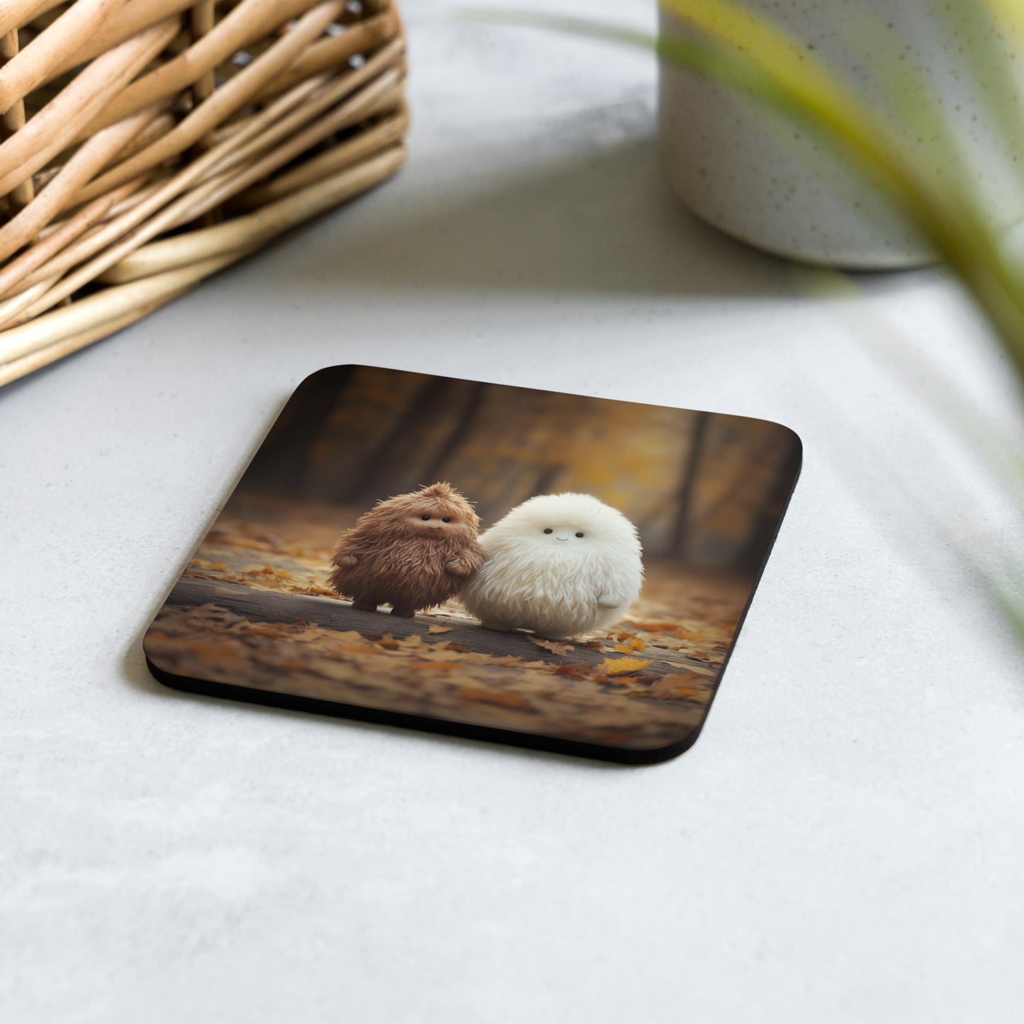 Cork-back coaster