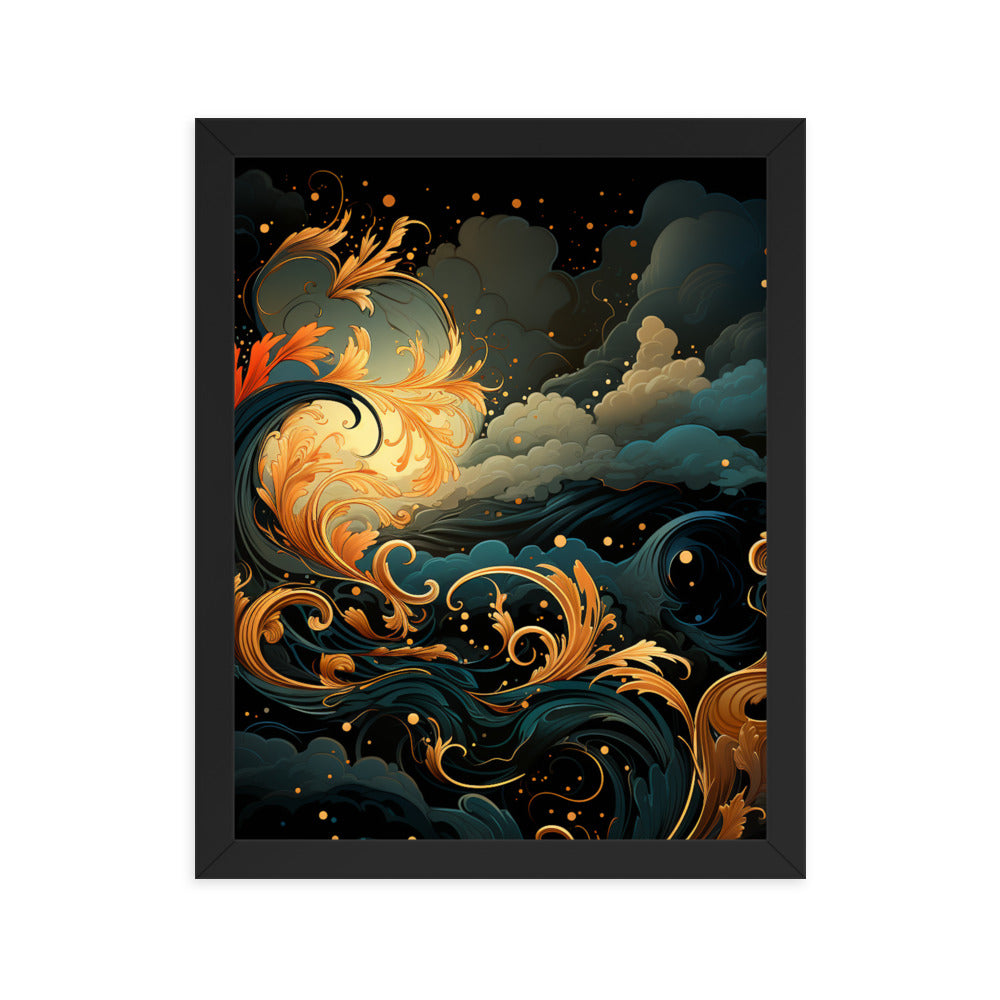 Framed poster