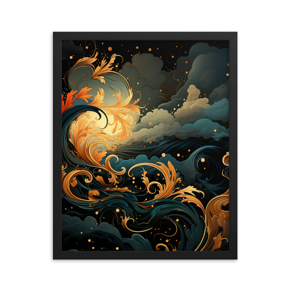 Framed poster