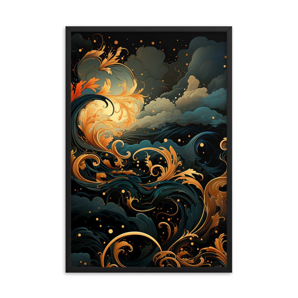 Framed poster