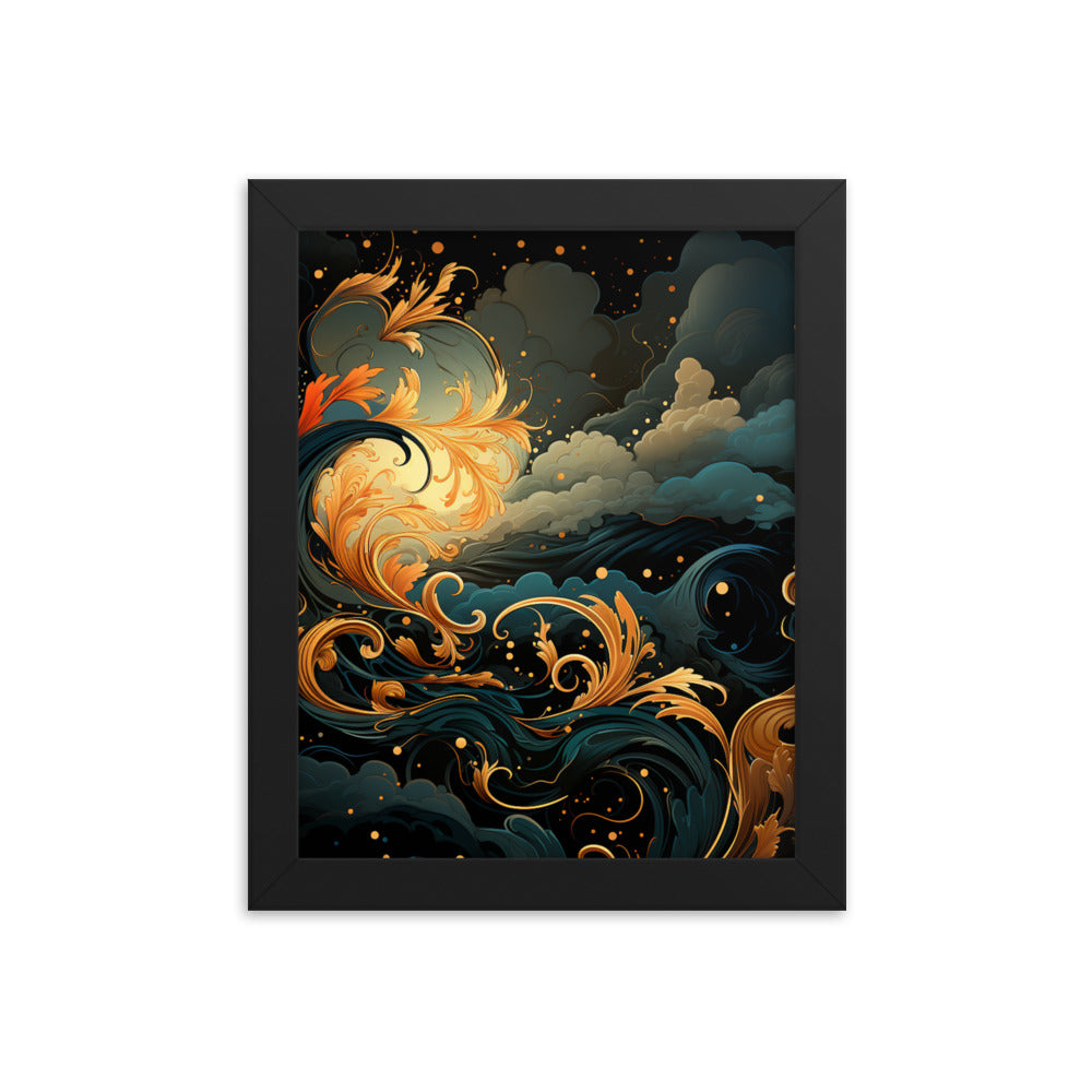 Framed poster
