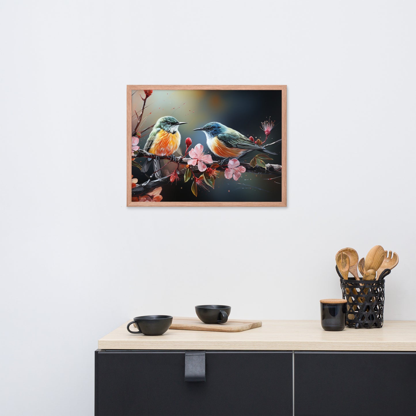 Framed poster