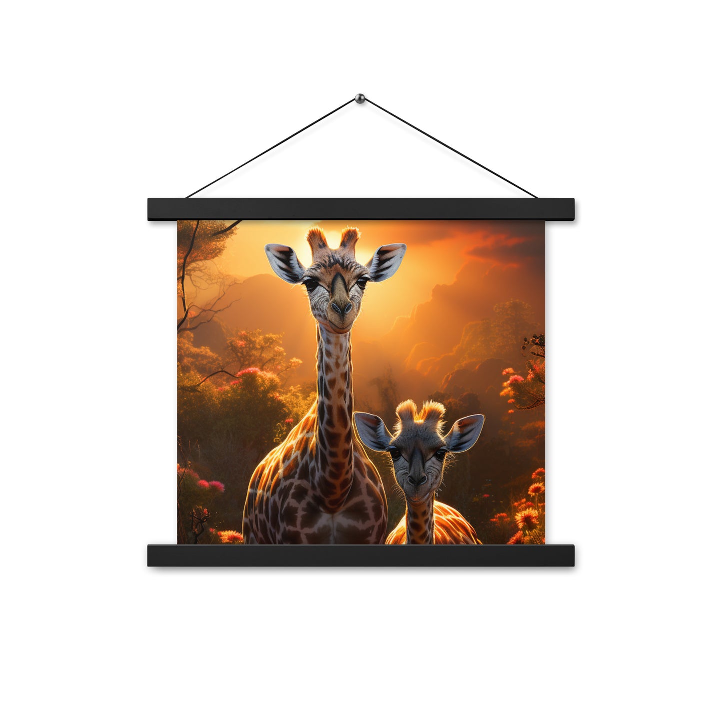 Poster with hangers