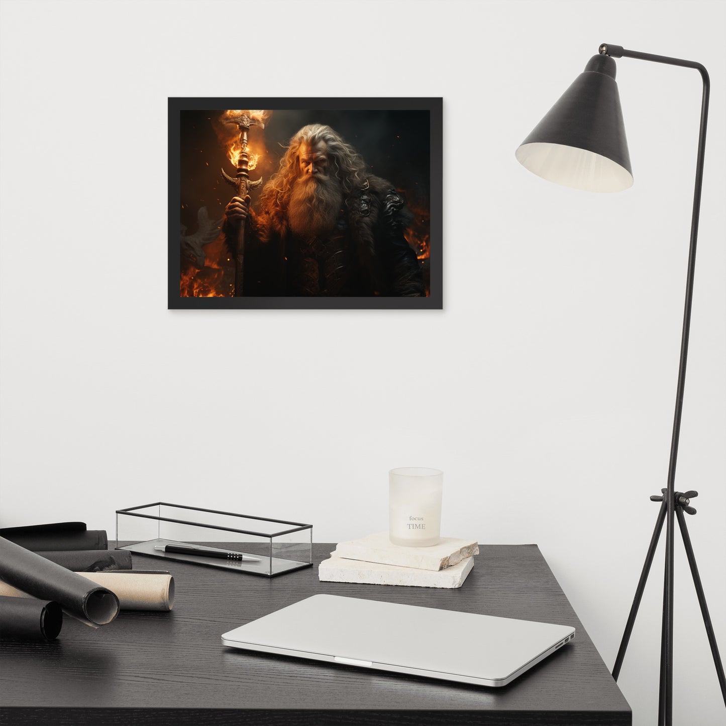 Framed photo paper poster