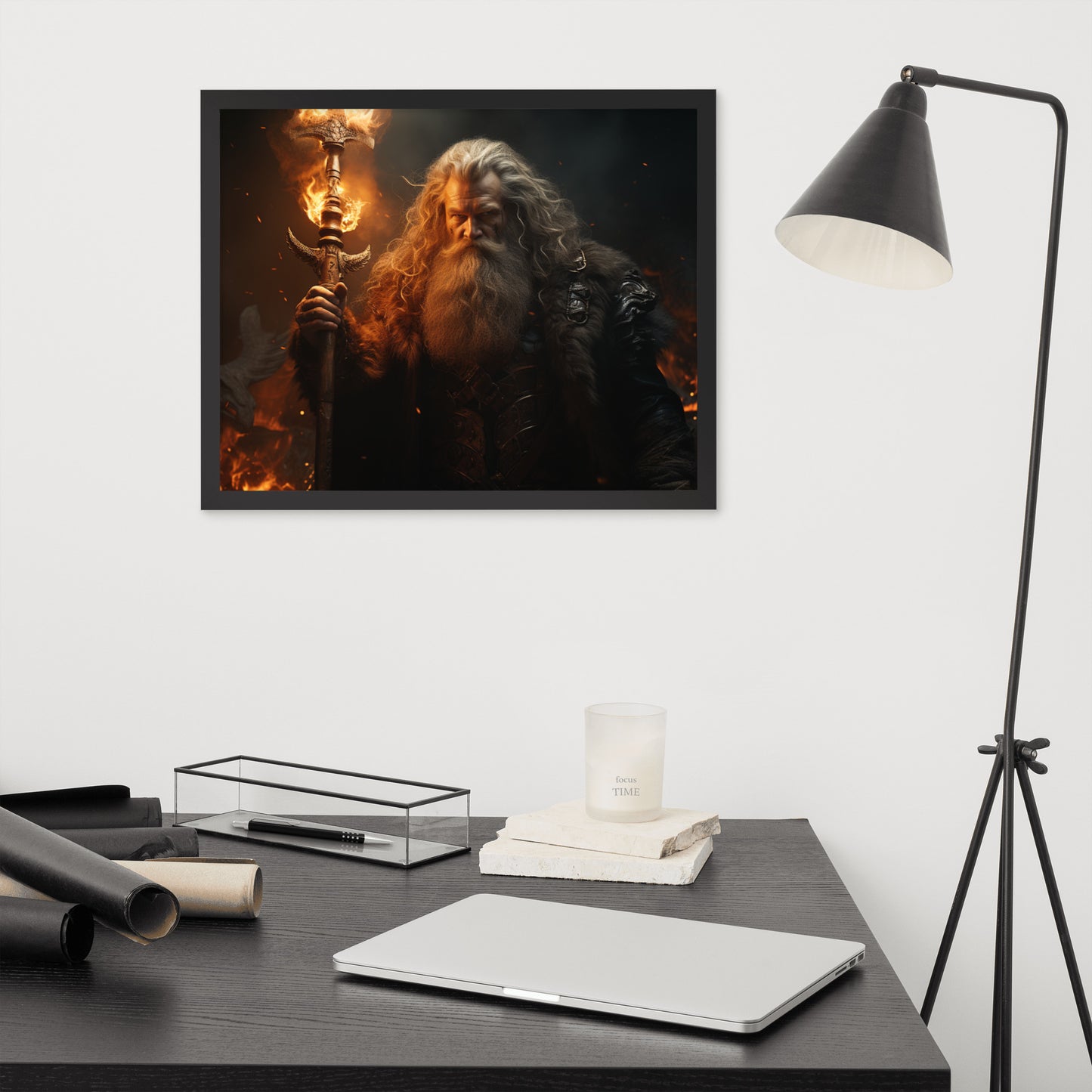 Framed photo paper poster