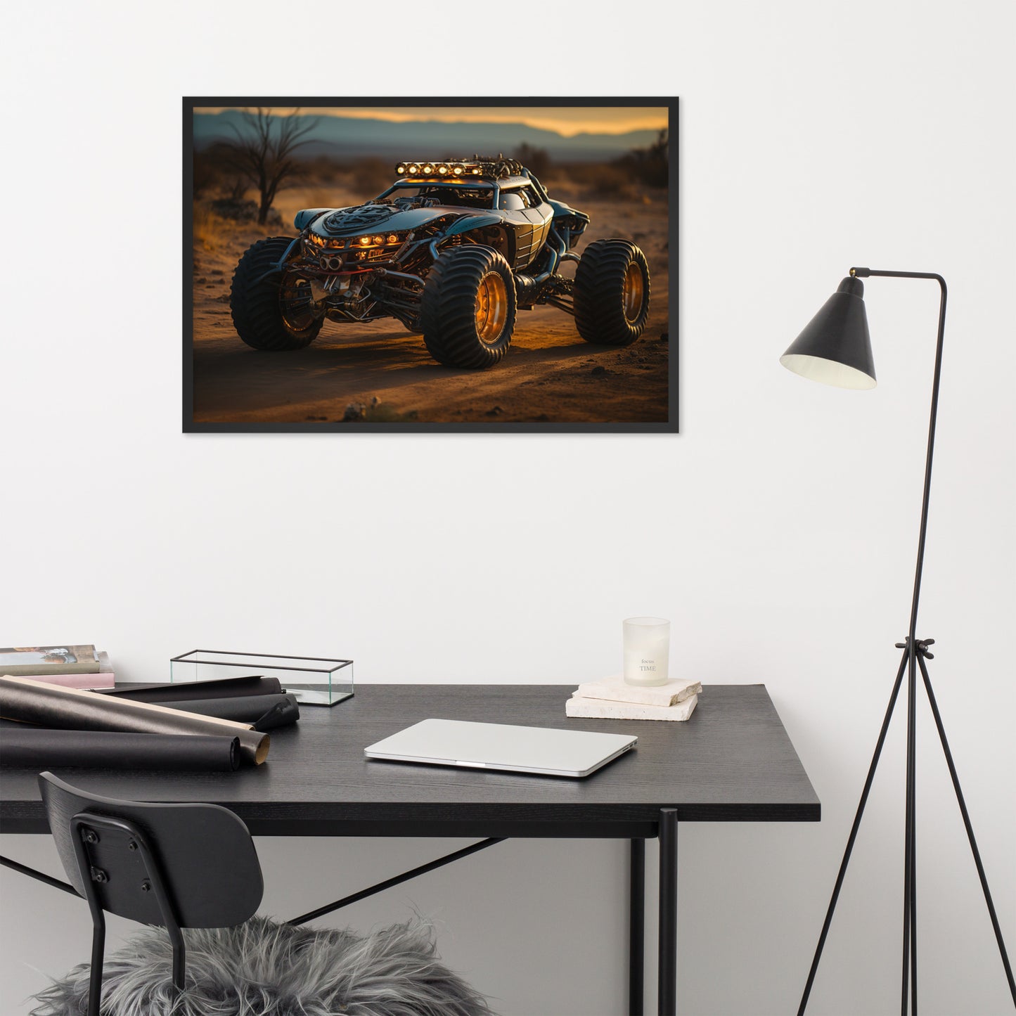 Framed photo paper poster