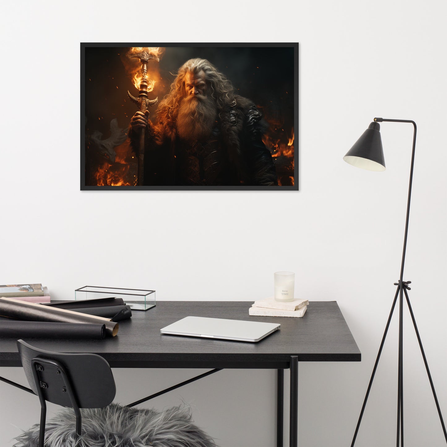 Framed photo paper poster