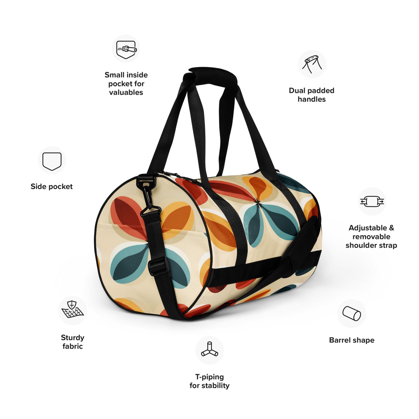 All-over print gym bag